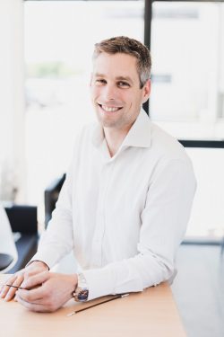 Smiling executive in an office